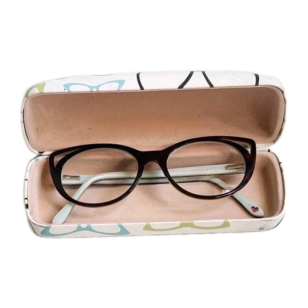 Lulu Guinness Eyeglass For Frames W/ Case Cat Eye LK205 discontinued Y2K retro